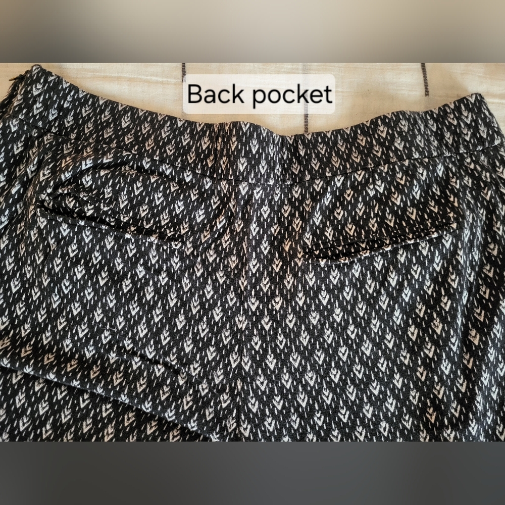 Elevenses By Anthropologie Black & White Ikat Wide-Leg Pants XL - Picture 10 of 16
